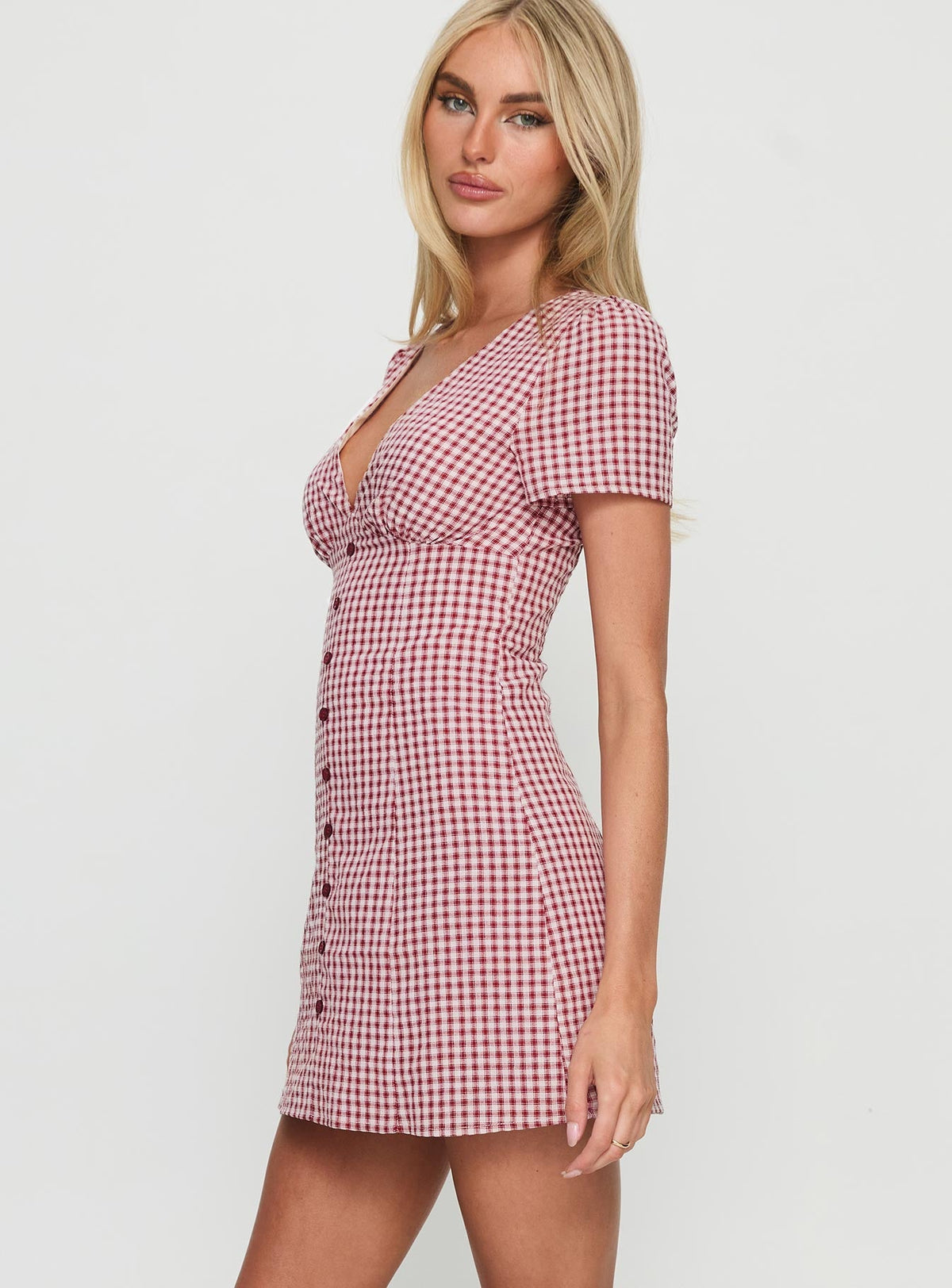 Loveliness Playsuit Red Check