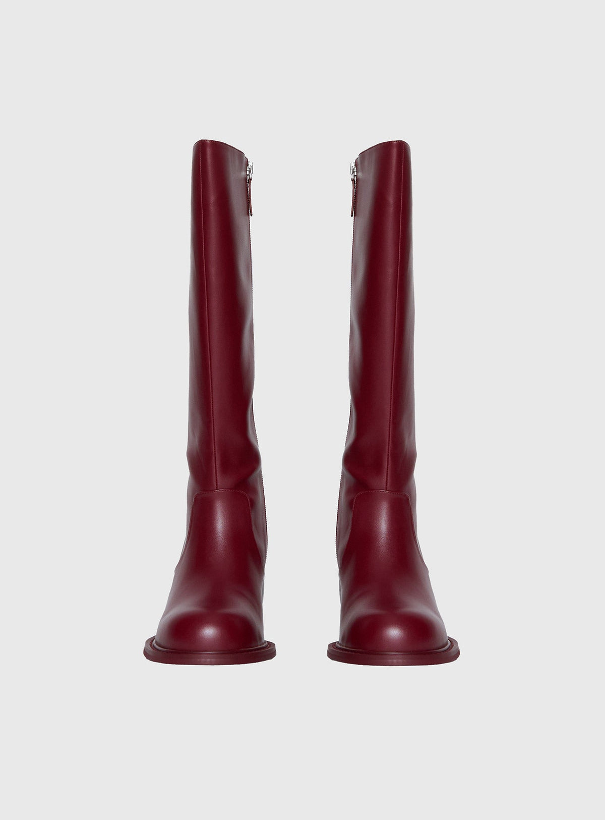 Ella Knee High Boots Burgundy