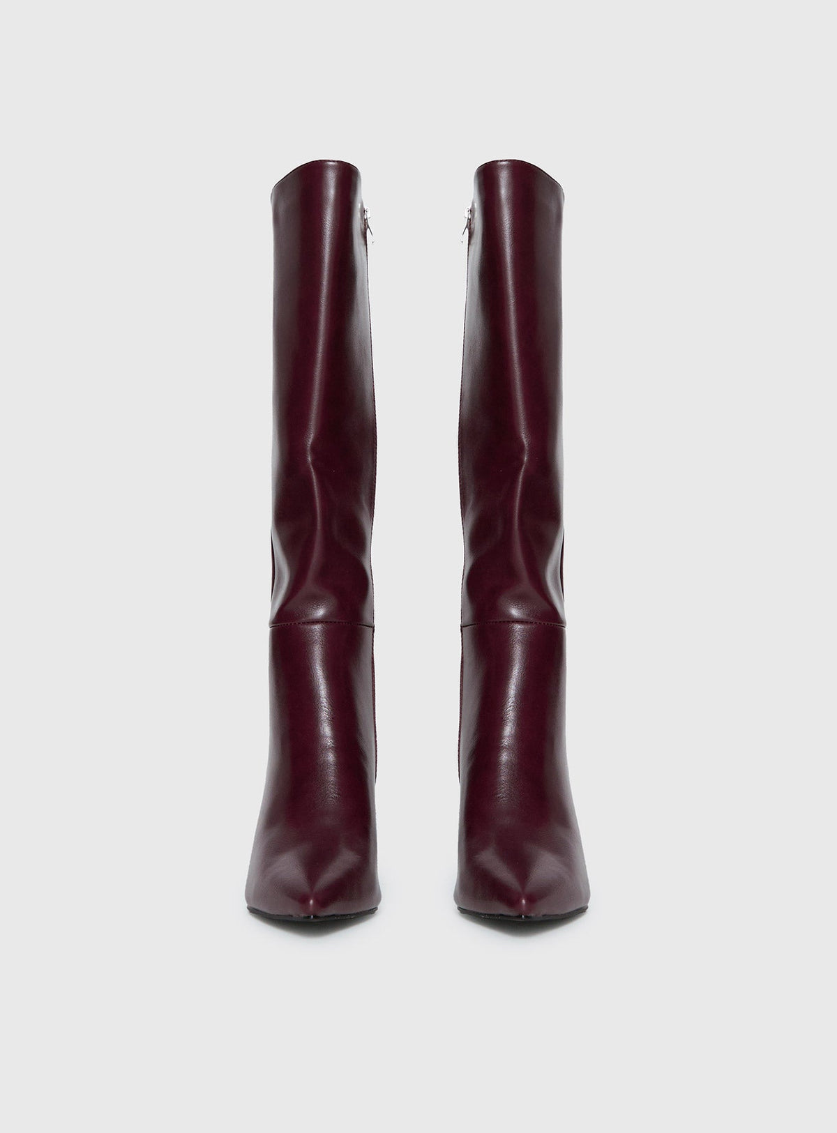 Harrie Knee High Boots Burgundy