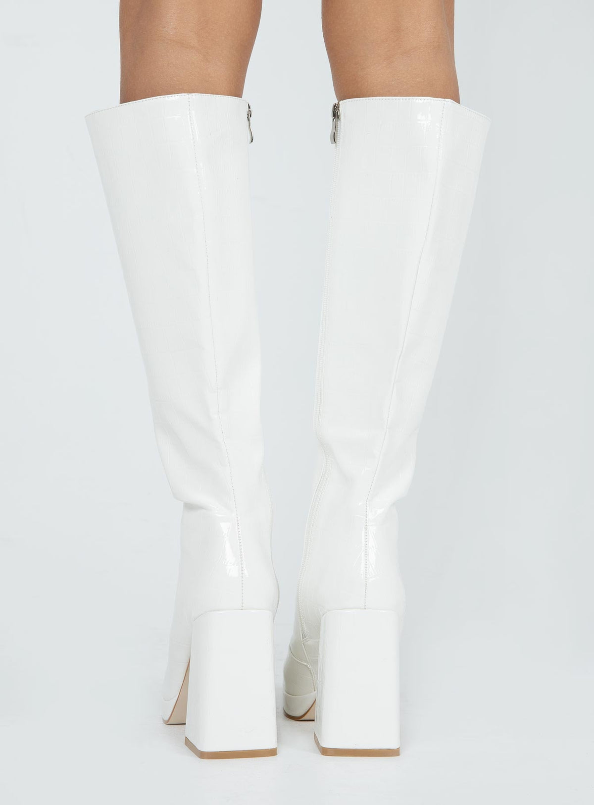 Montgomery Boot White Croc