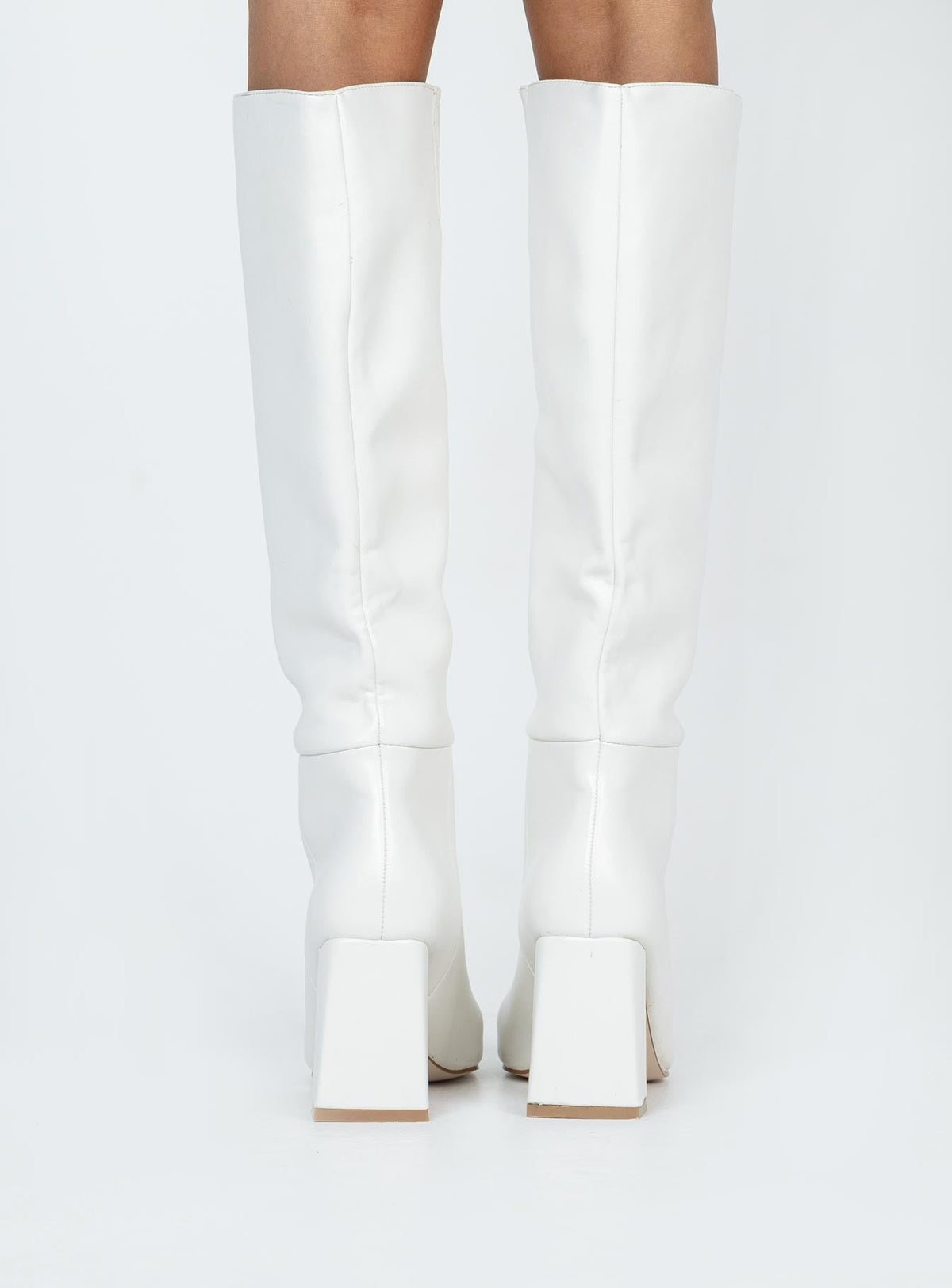 Vesper Knee High Boots White