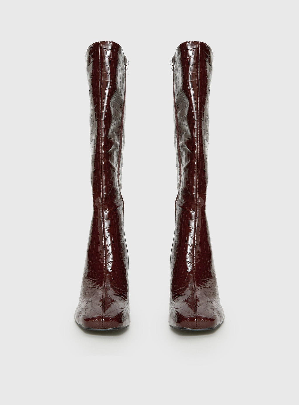 Alexx Knee High Boots Burgundy