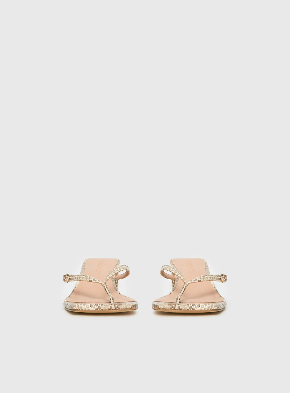 Veyla Square Toe Thong Heels Snake