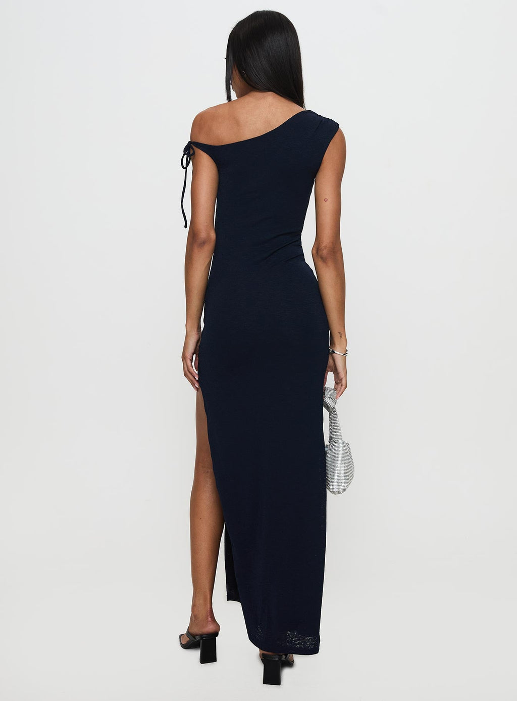 Paislee Asymmetrical Maxi Dress Navy