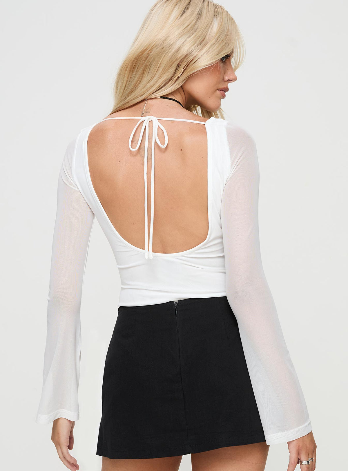 Lukea Long Sleeve Bodysuit White