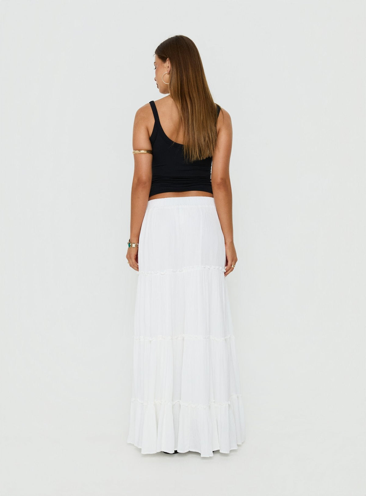 Miriah Maxi Skirt White Petite