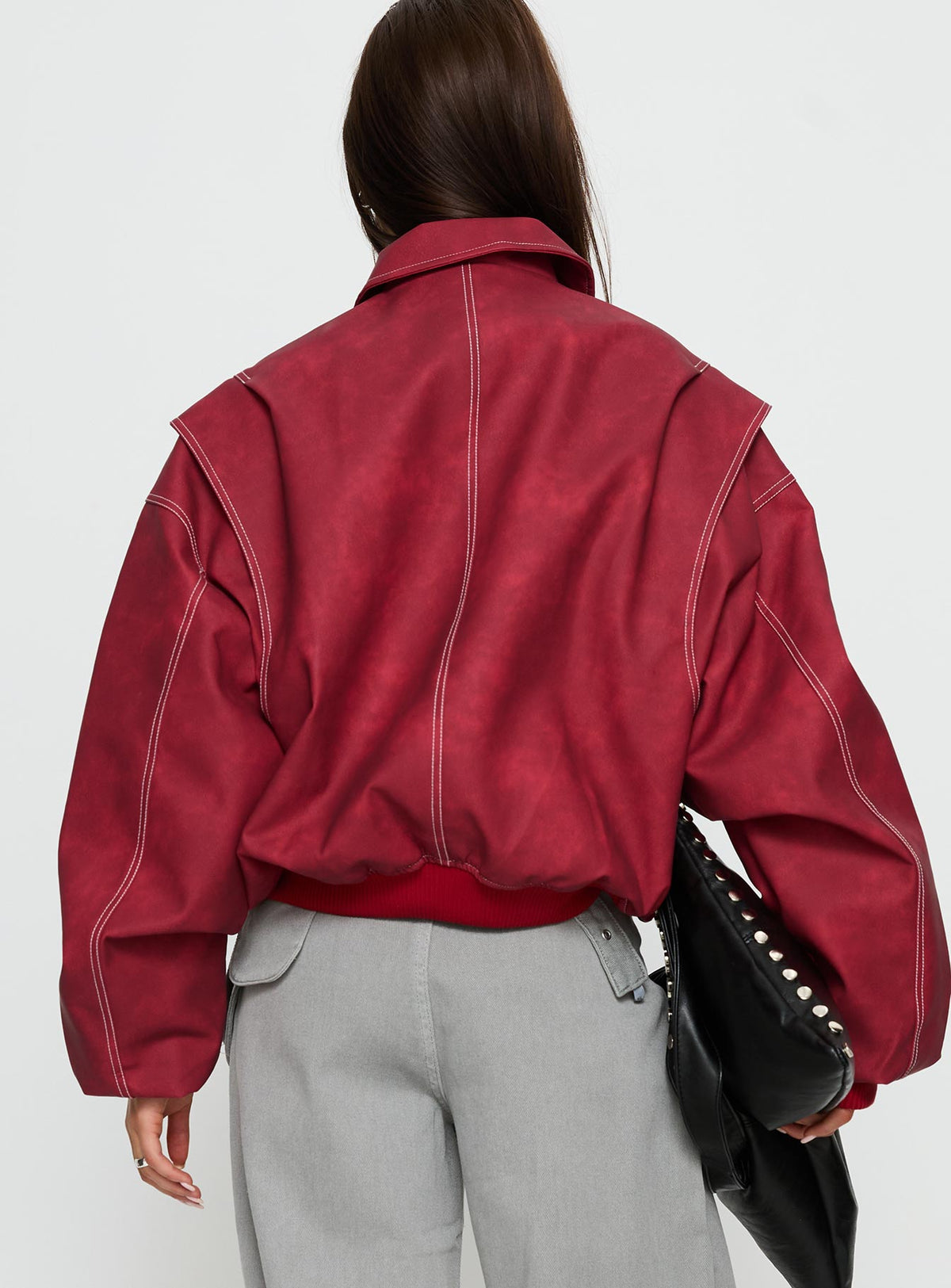 Vista Bomber Jacket Crimson
