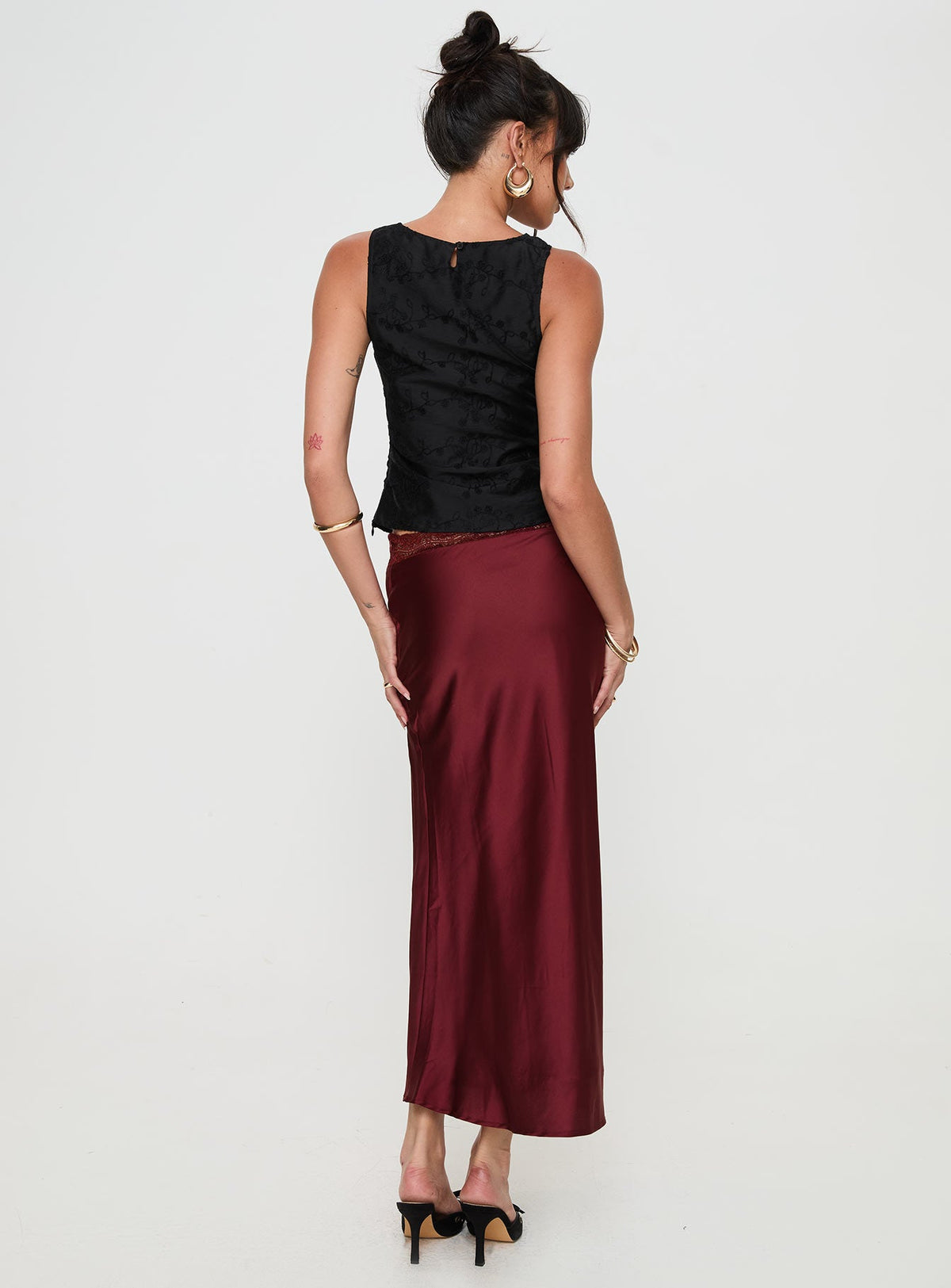The Charmaine Maxi Skirt Burgundy