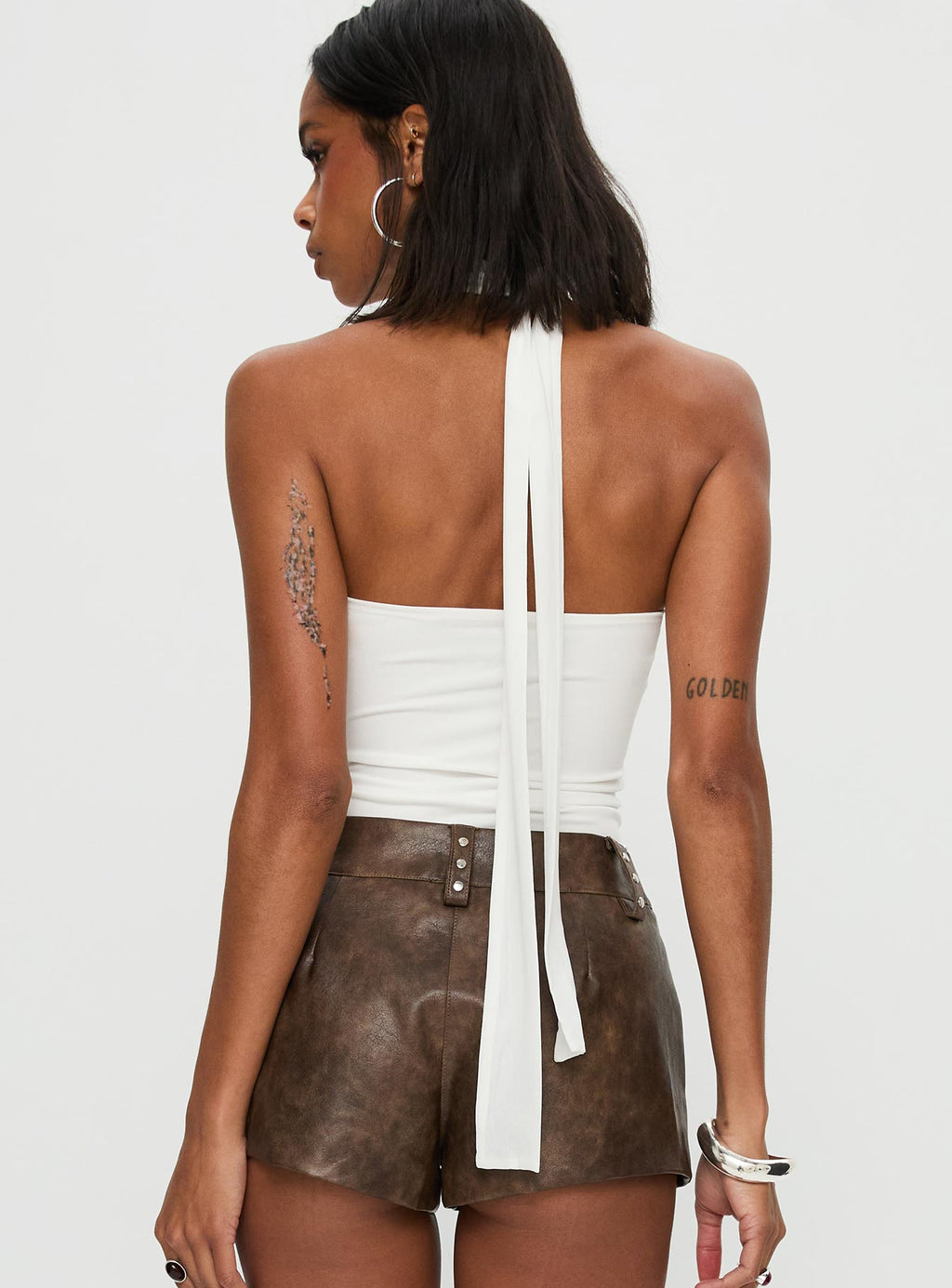 Sorelle Scarf Bodysuit White