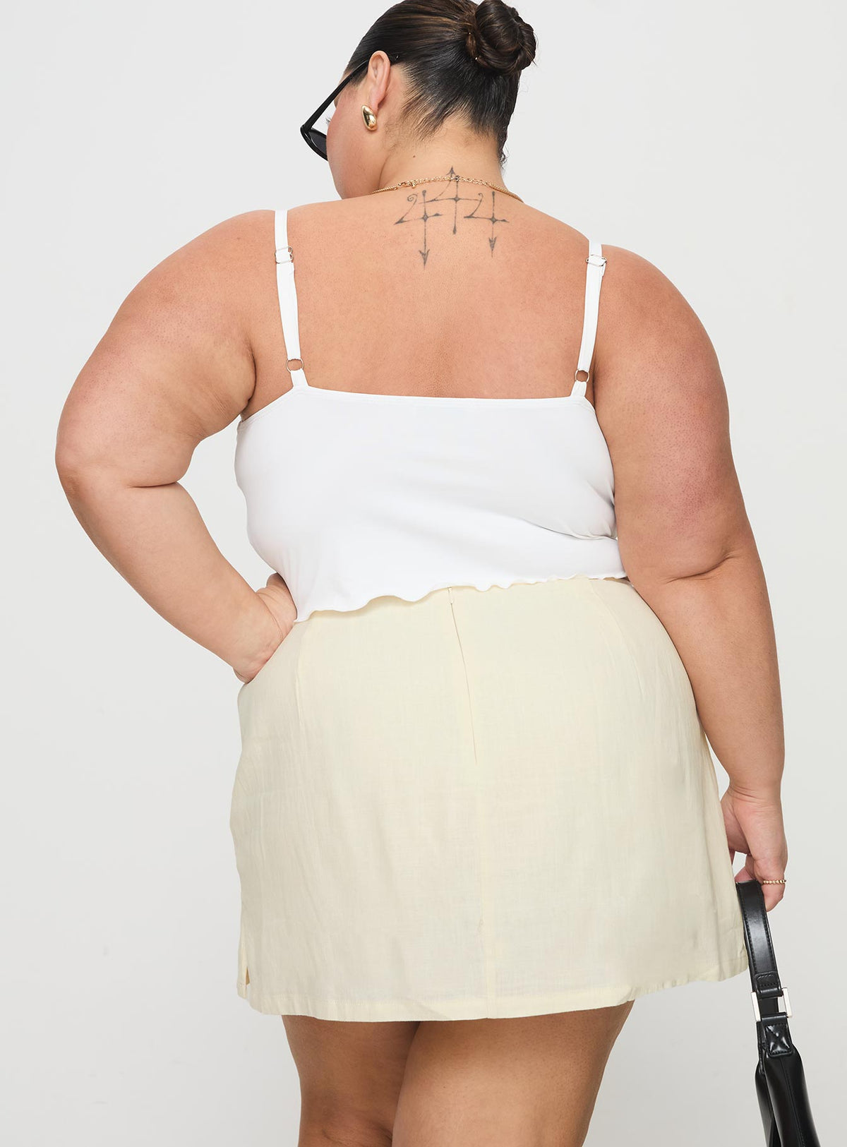 Gigi Skort Linen Cream Curve