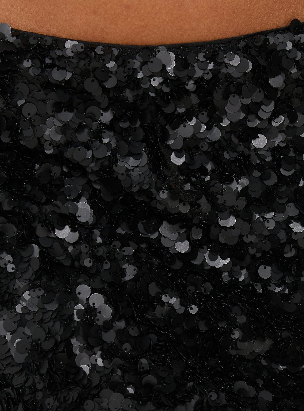 Leslay Sequin Mini Skirt Black