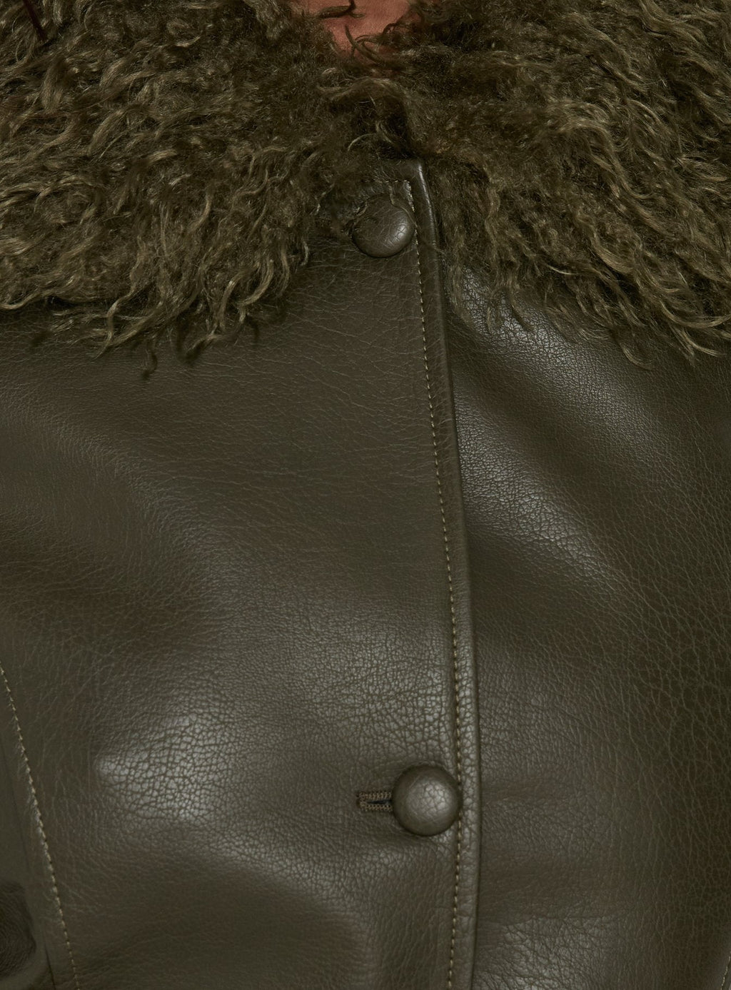 Zevvy Faux Fur Collared Jacket Green