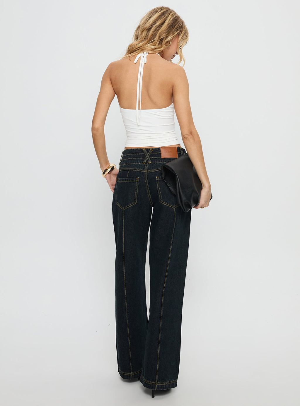 Hannalee Low Rise Wide Leg Jeans Grunge Wash