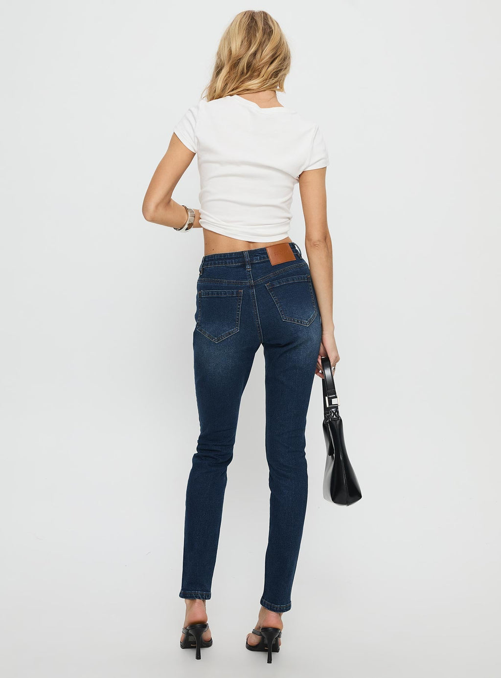 Illyssa Mid Rise Skinny Jeans Mid Blue Wash