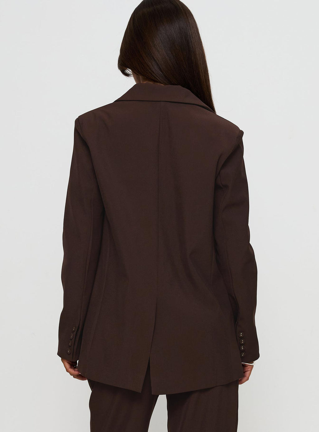 Crowd Pleaser Oversized Blazer Chocolate