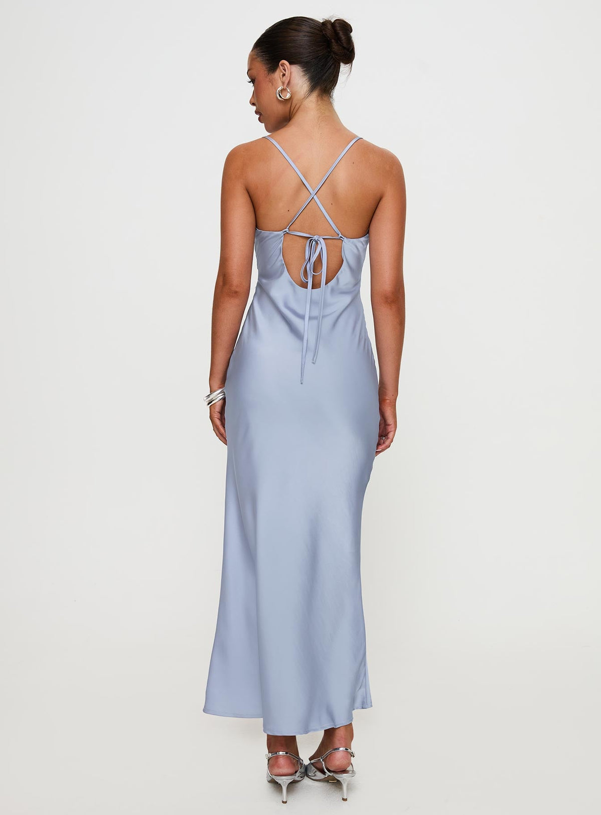 Treasure Bias Cut Maxi Dress Blue
