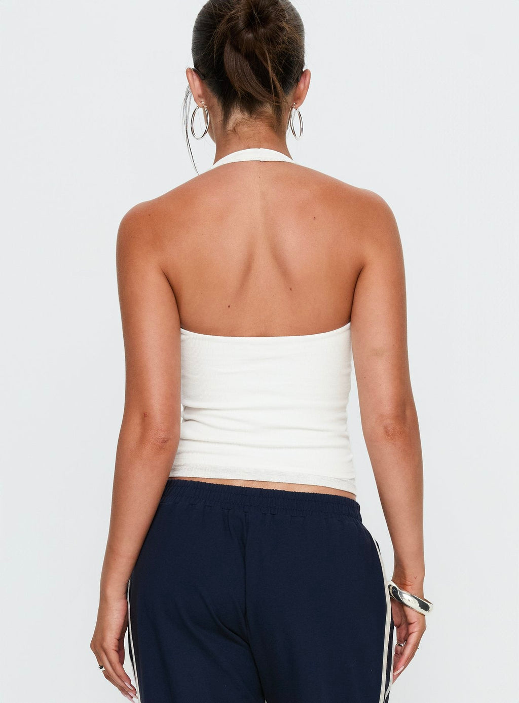 Debee Layered Halter Top White / Grey