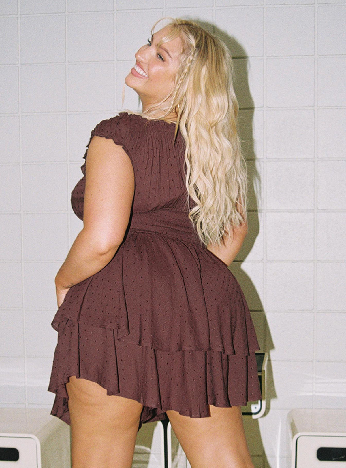 The Love Galore Romper Brown Curve