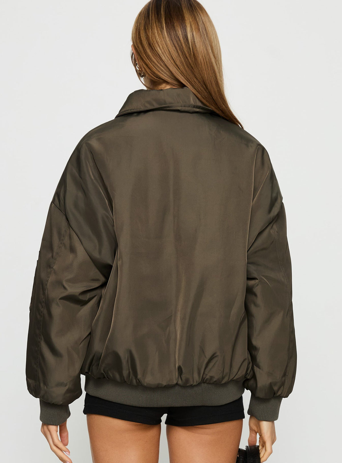 Say Less Bomber Jacket Khaki