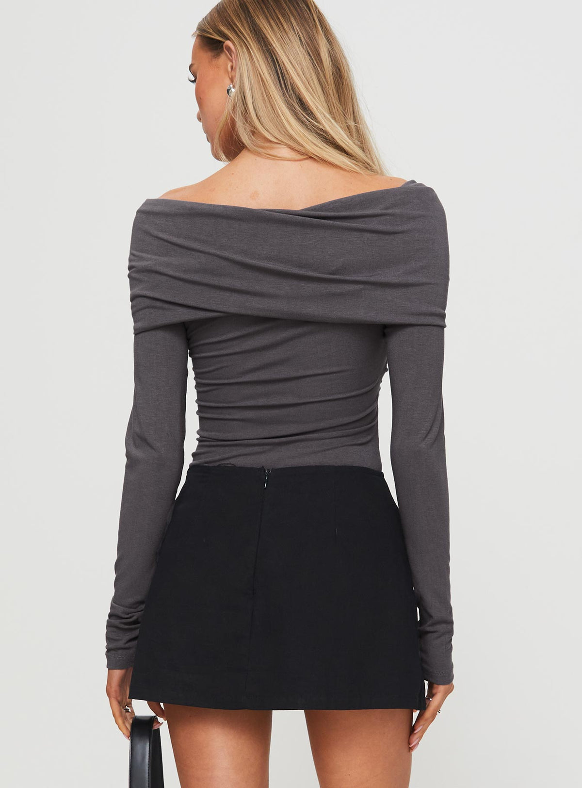 Sundlow Off Shoulder Bodysuit Slate