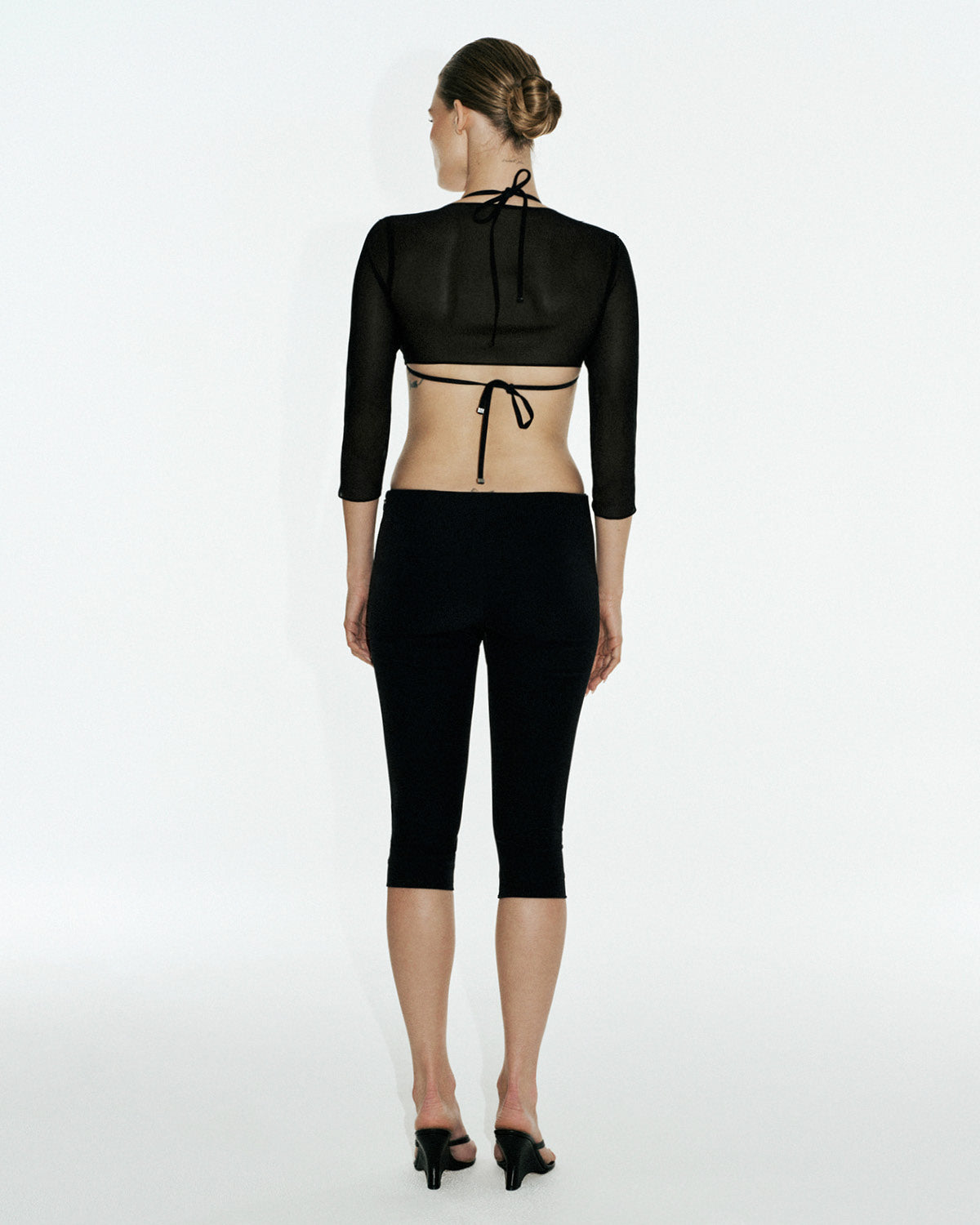 June Silk Tie Top | Black