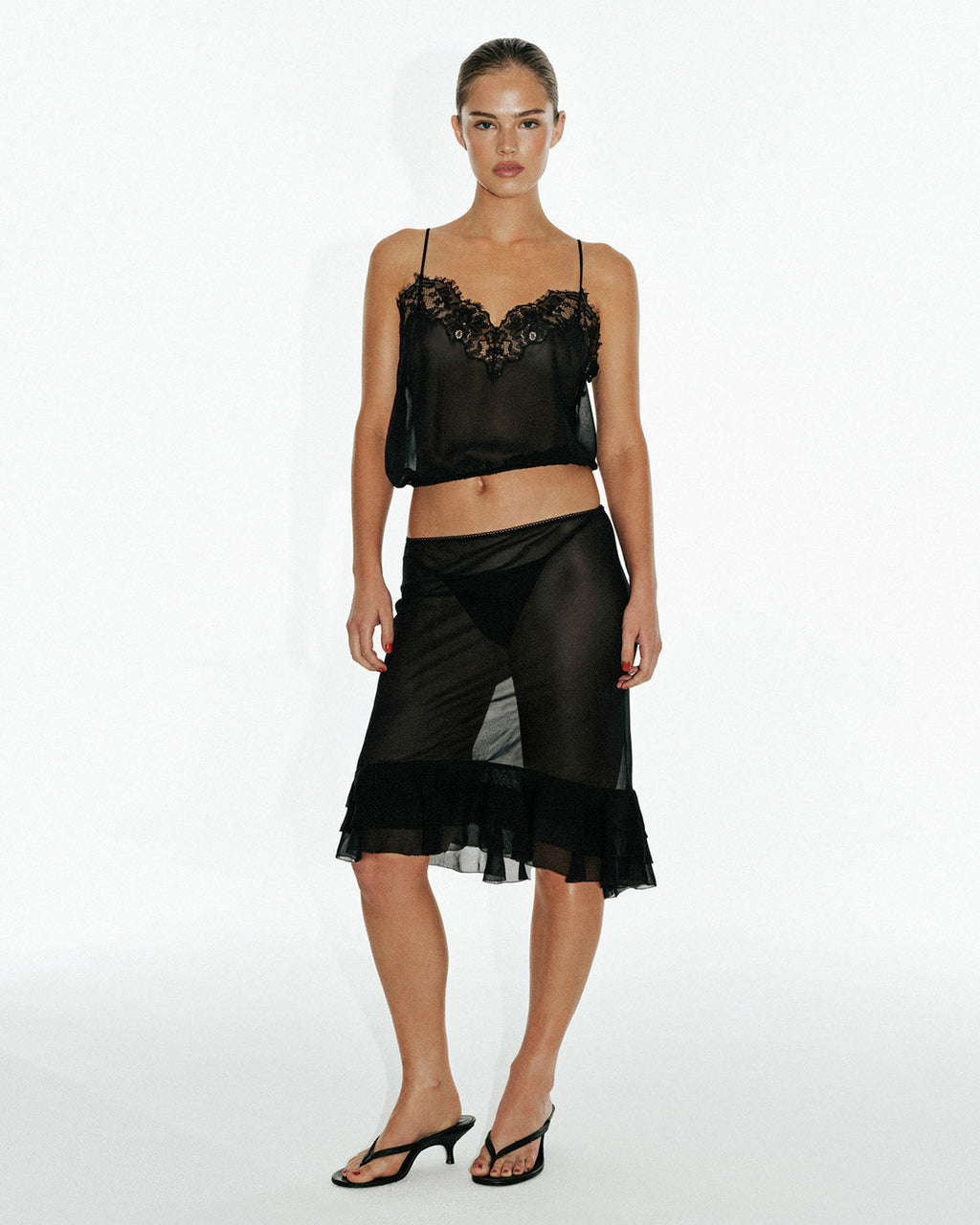 Paloma Silk Cami | Black