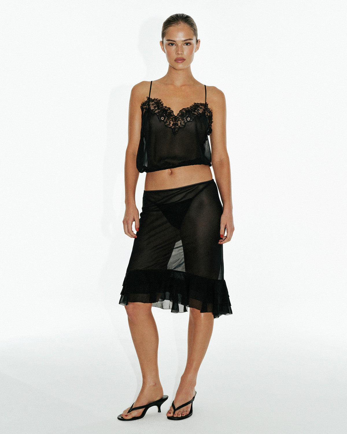 Paloma Silk Cami | Black