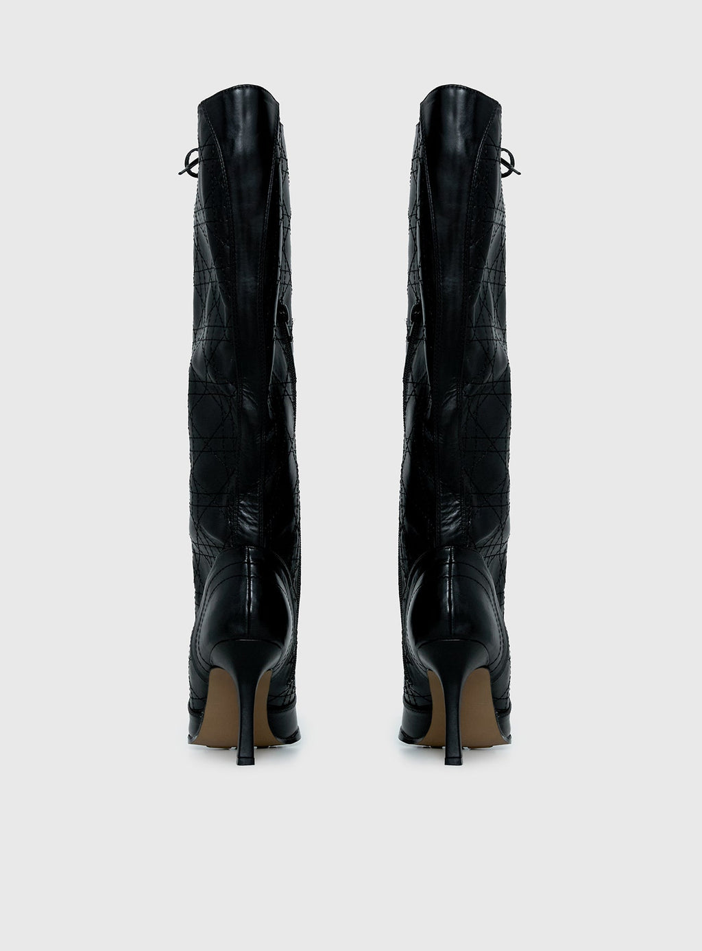 Creator Knee High Lace-Up Boots Black