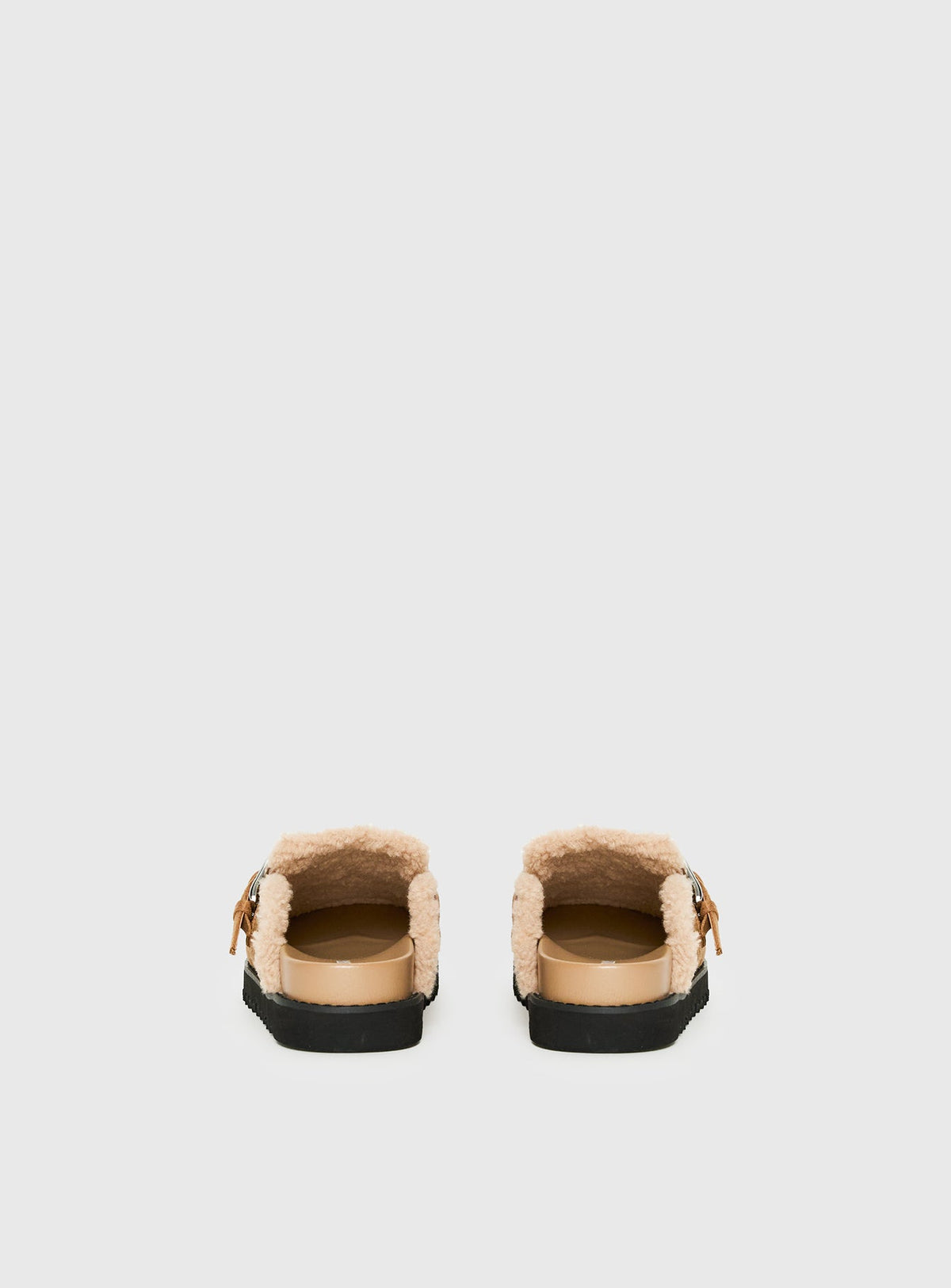 Raxton Faux Suede Clogs Brown