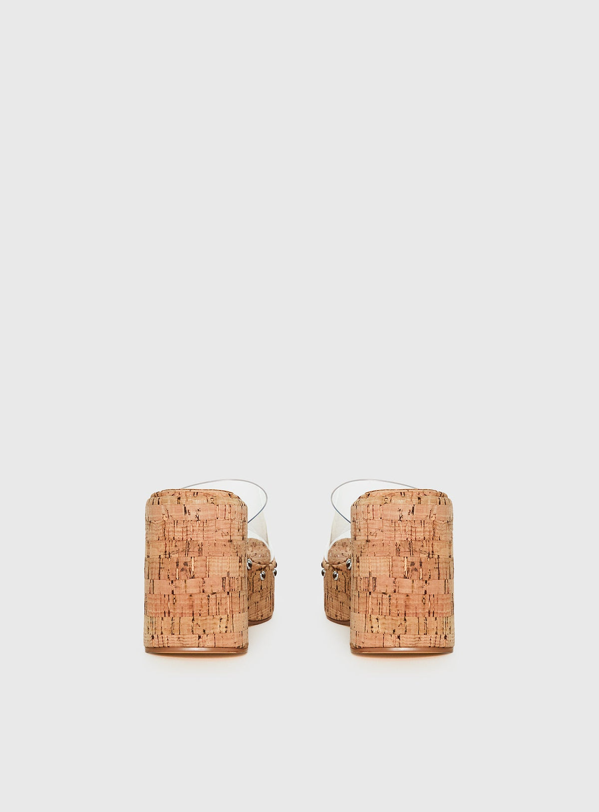Pale Moonlight Platform Heels Cork / Clear