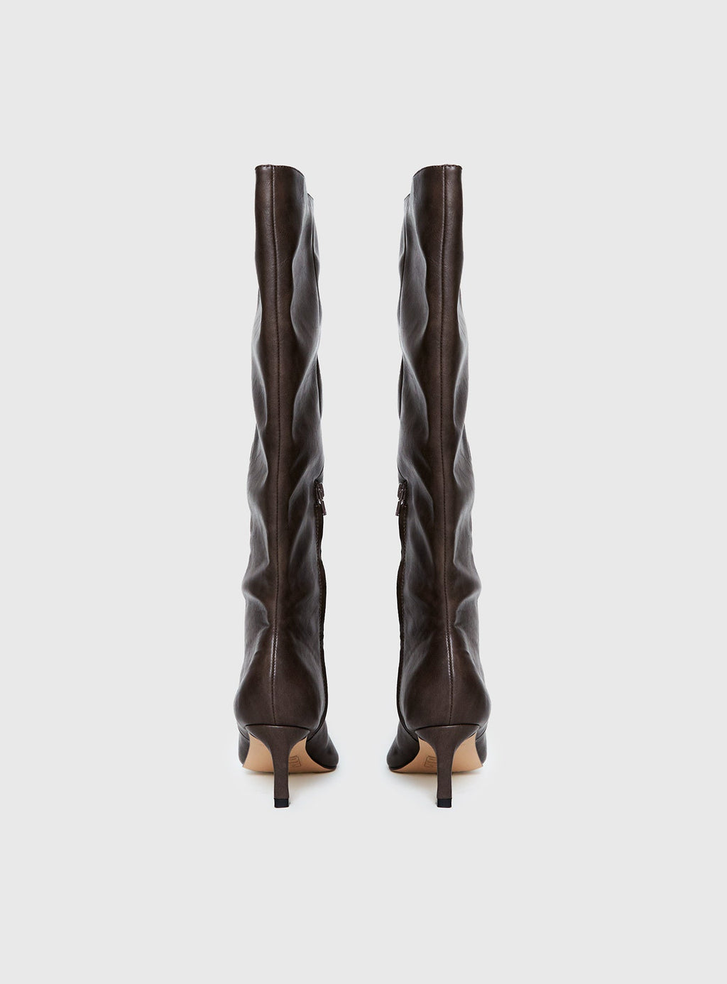 Aminah Knee High Boots Charcoal