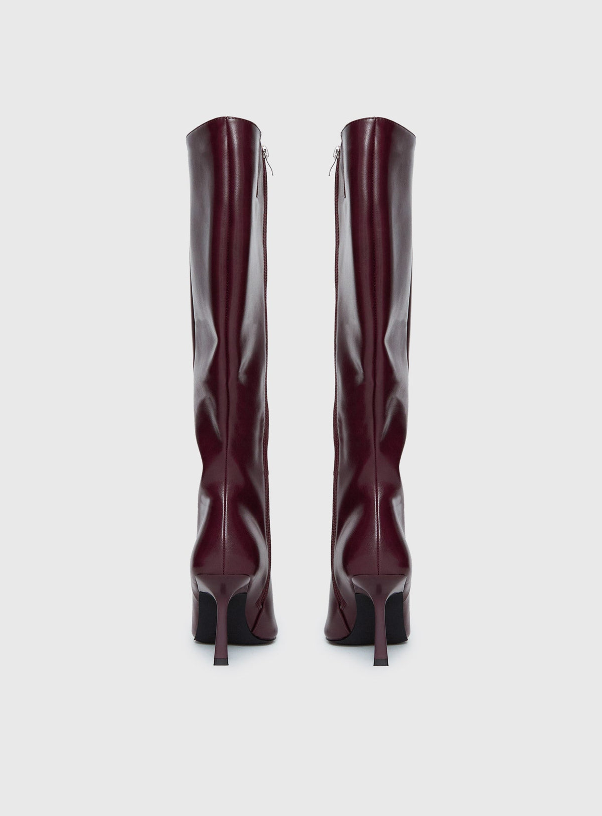 Harrie Knee High Boots Burgundy