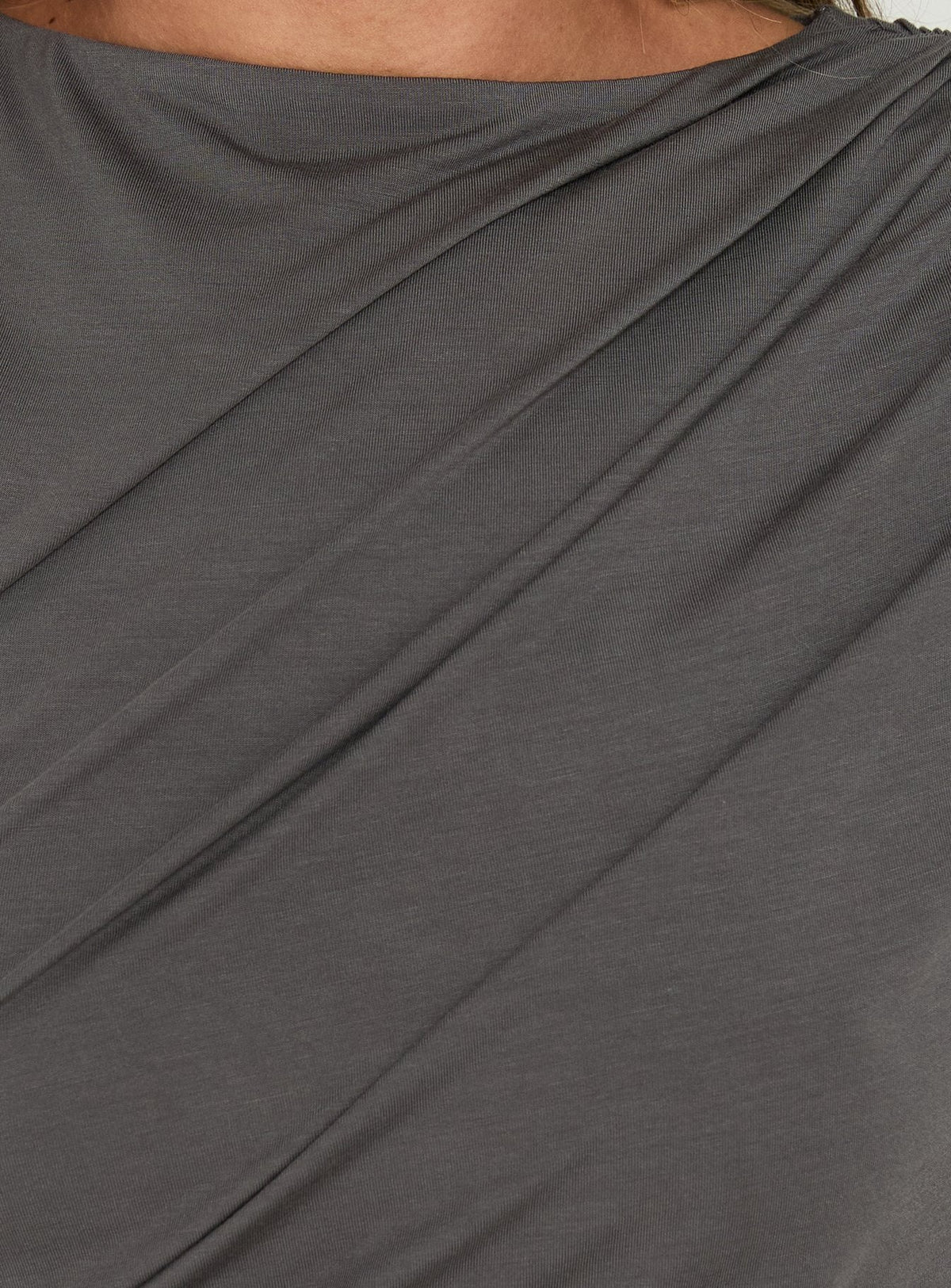 Adellah Draped Tank Top Slate