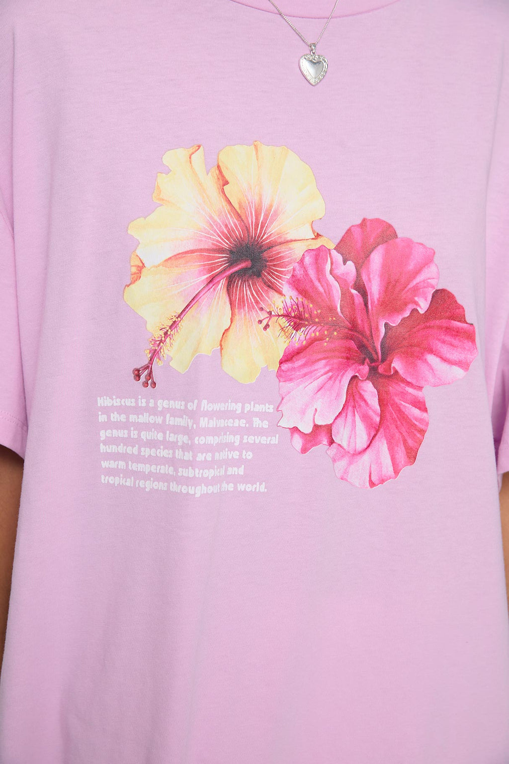 Hibiscus Haven Oversized Tee Pink