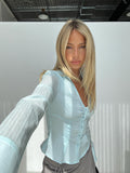 Elowenn Long Sleeve Top Soft Blue