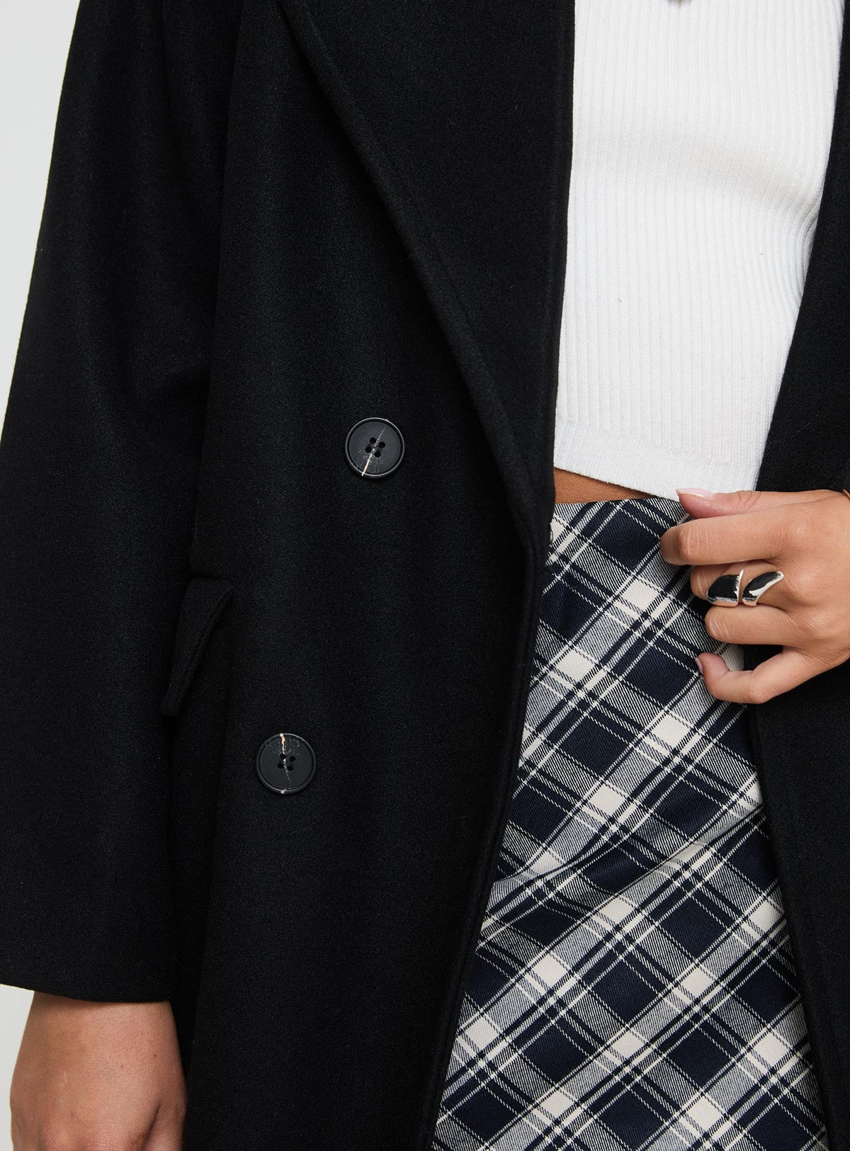 Inferno Longline Coat Black