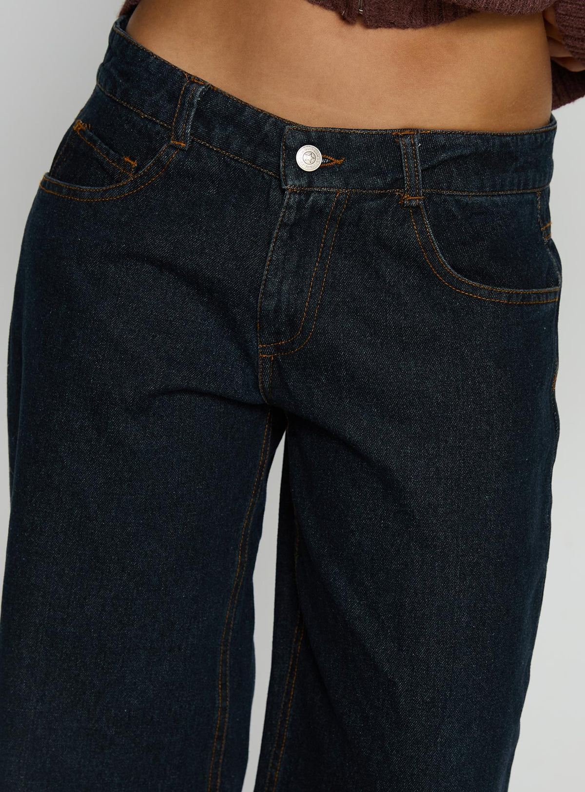 Korinne Low Rise Baggy Jeans Indigo