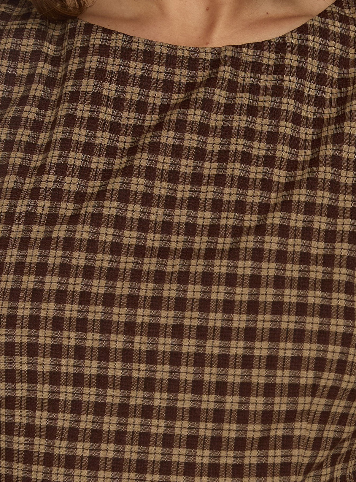 Yumiko Romper Brown Check