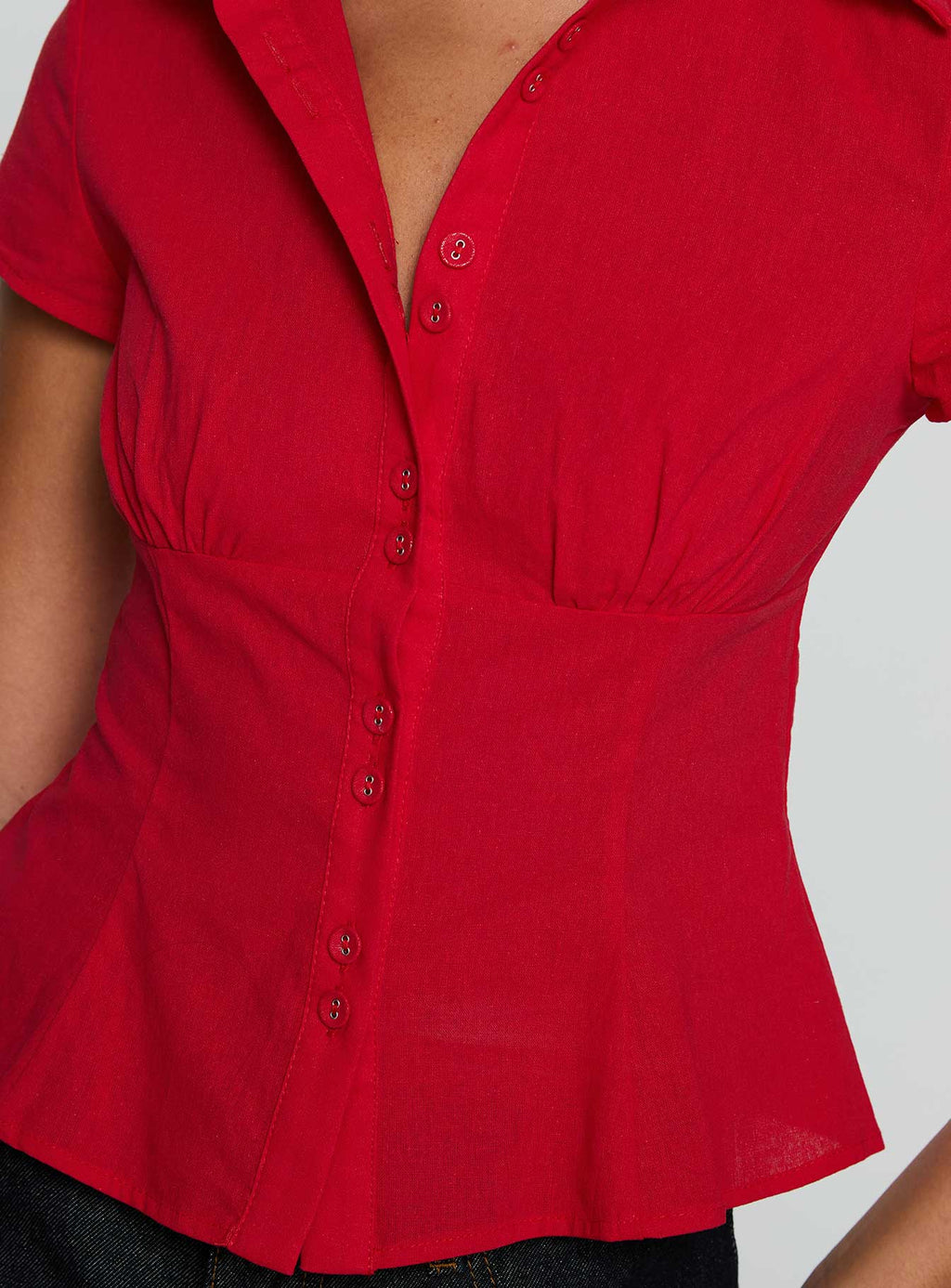 Cottesloe Blouse Top Red