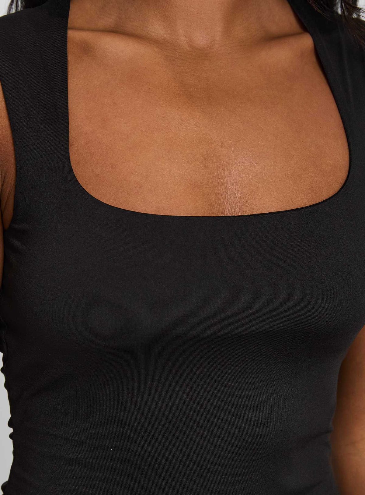 So Divine Cut Out Bodysuit Black