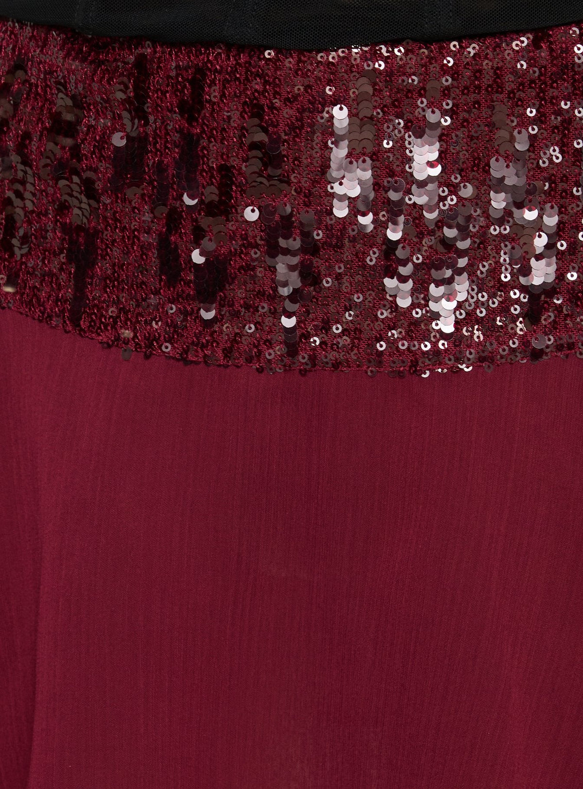 Zenayda Drop Waist Sequin Mini Skirt Burgundy
