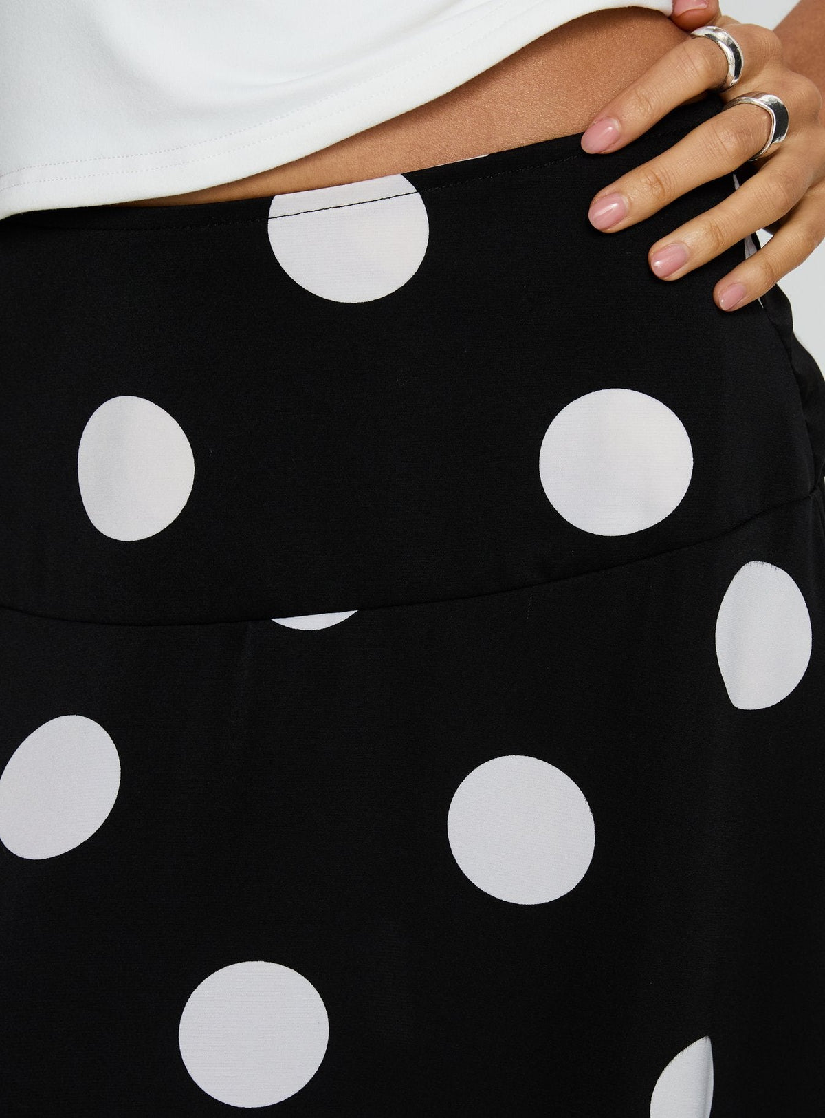 Picture It Midi Skirt Black Polka Dot