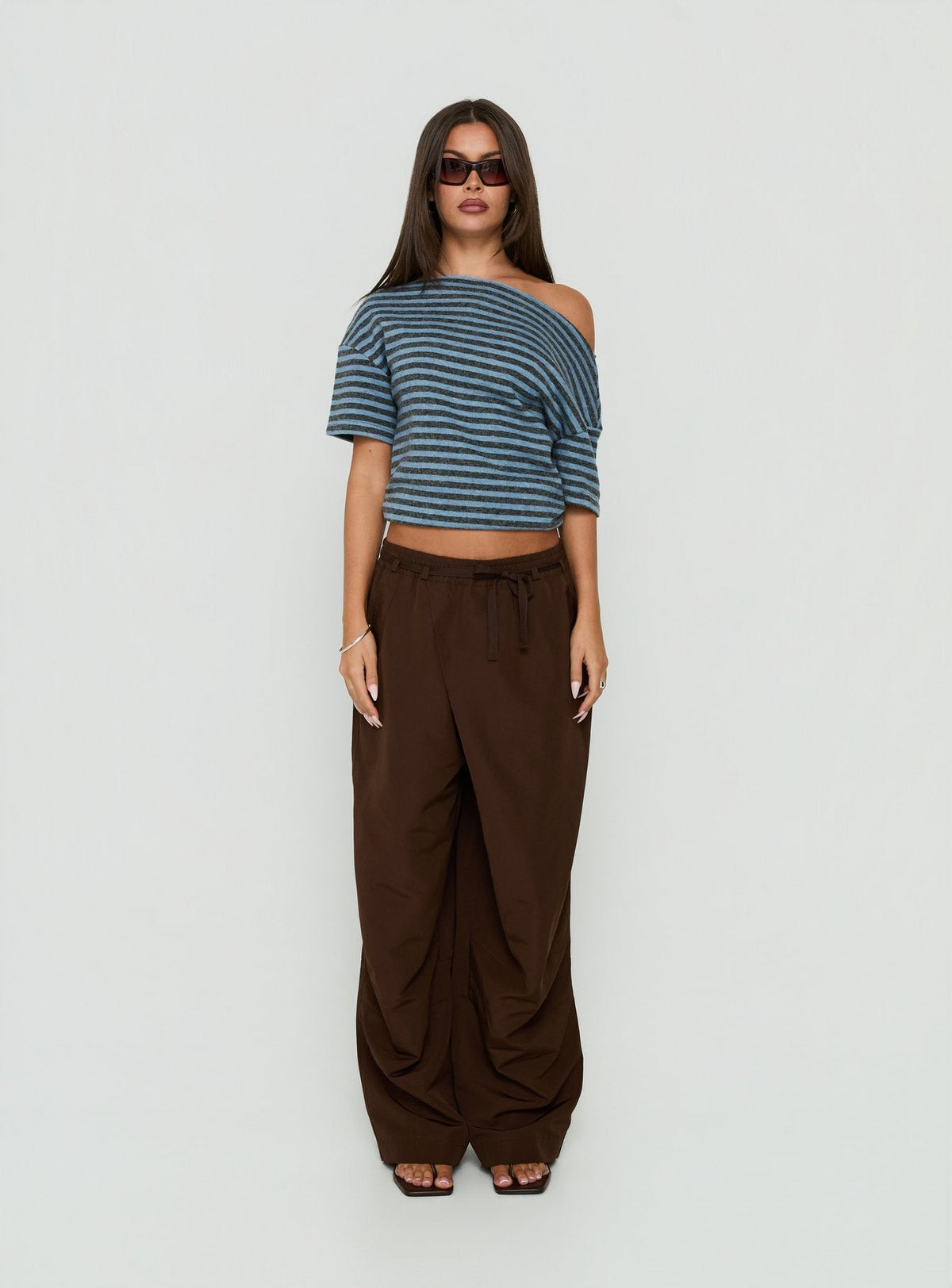 Signora Elasticated Waist Pants Chocolate