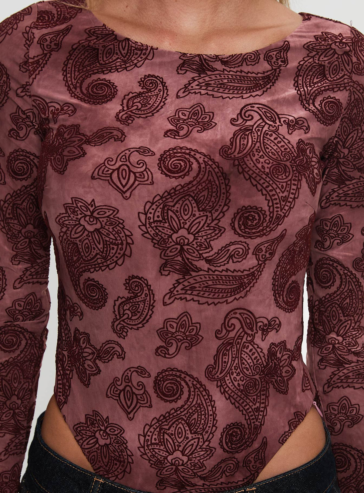 Spruce Bodysuit Red Paisley