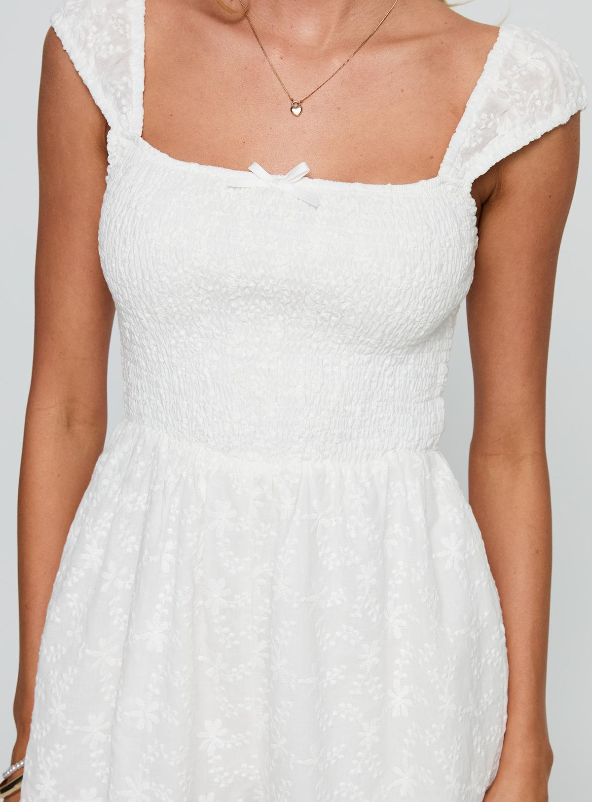 Royal Gleam Romper White