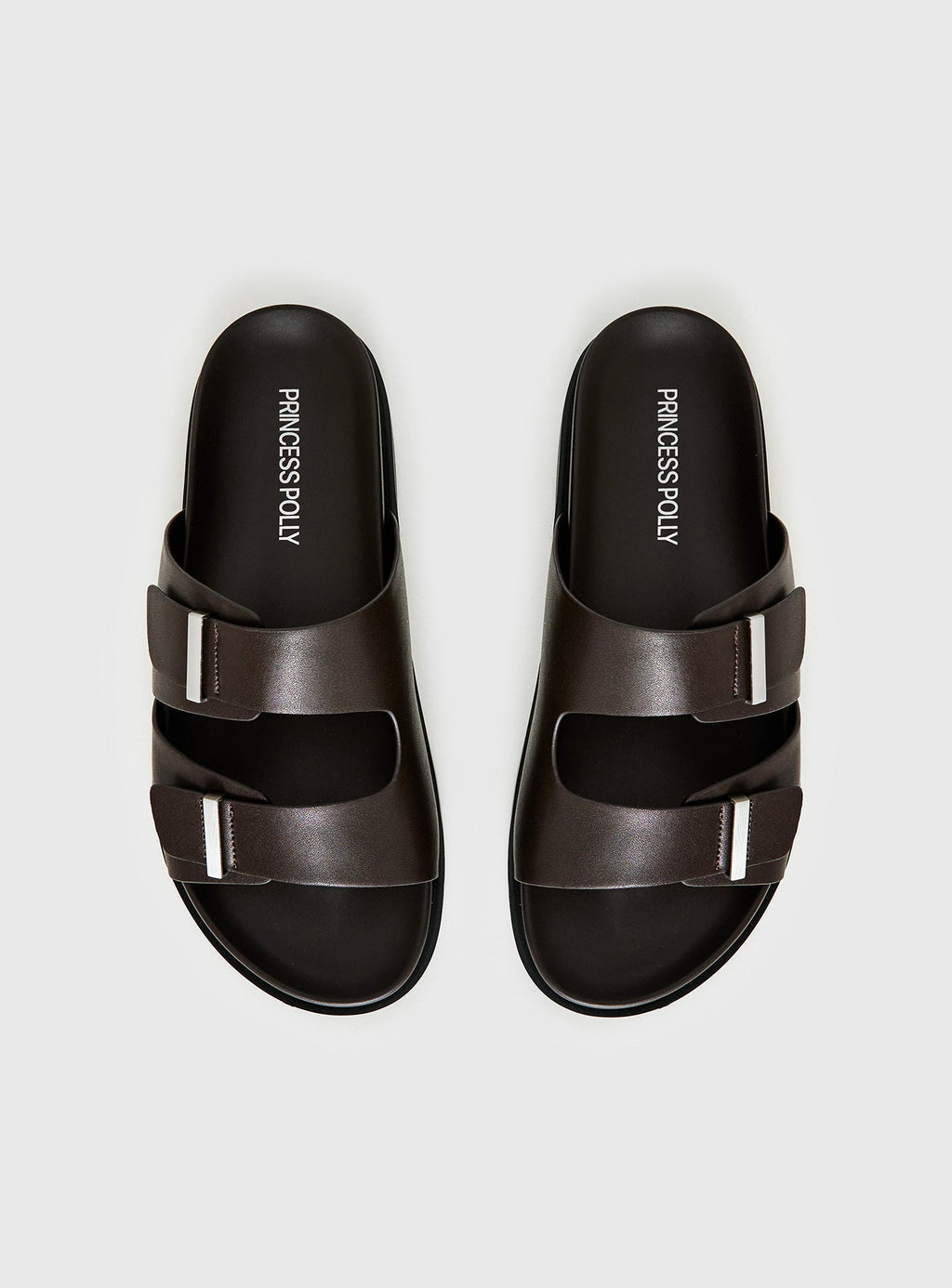 Dedication Double Strap Sandals Chocolate