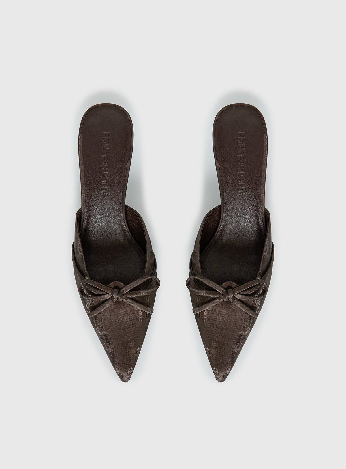 Unrivaled Pointed Toe Faux Suede Heels Chocolate