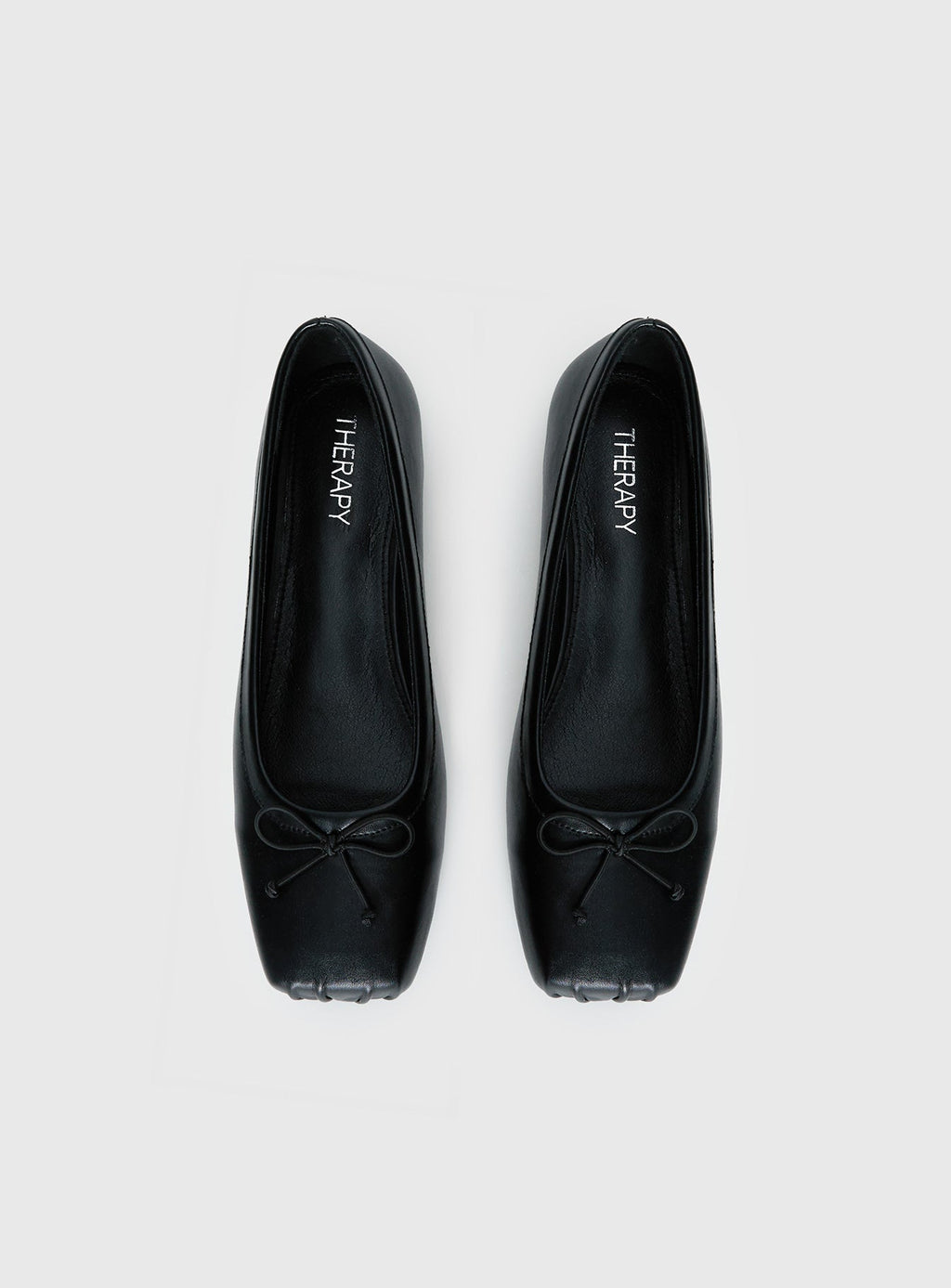 Therapy Laine Square Toe Ballet Flats Black