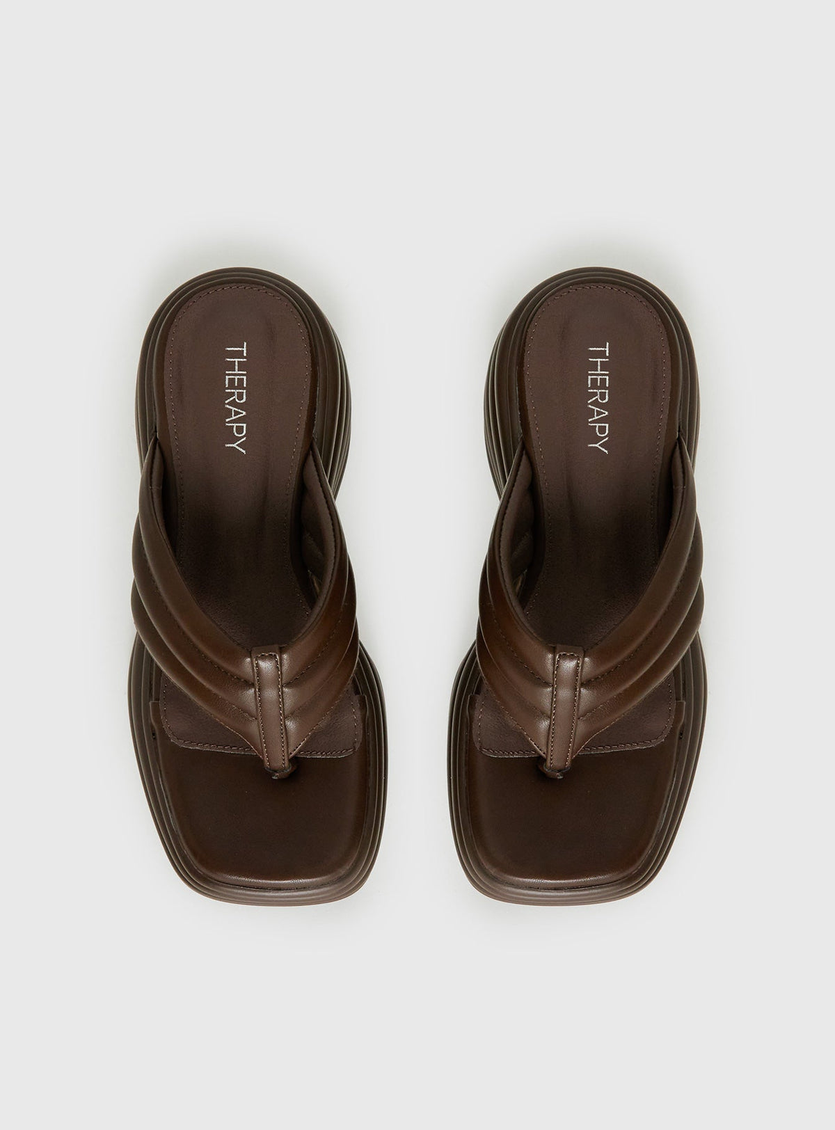 Therapy Flames Platform Sandals Brown