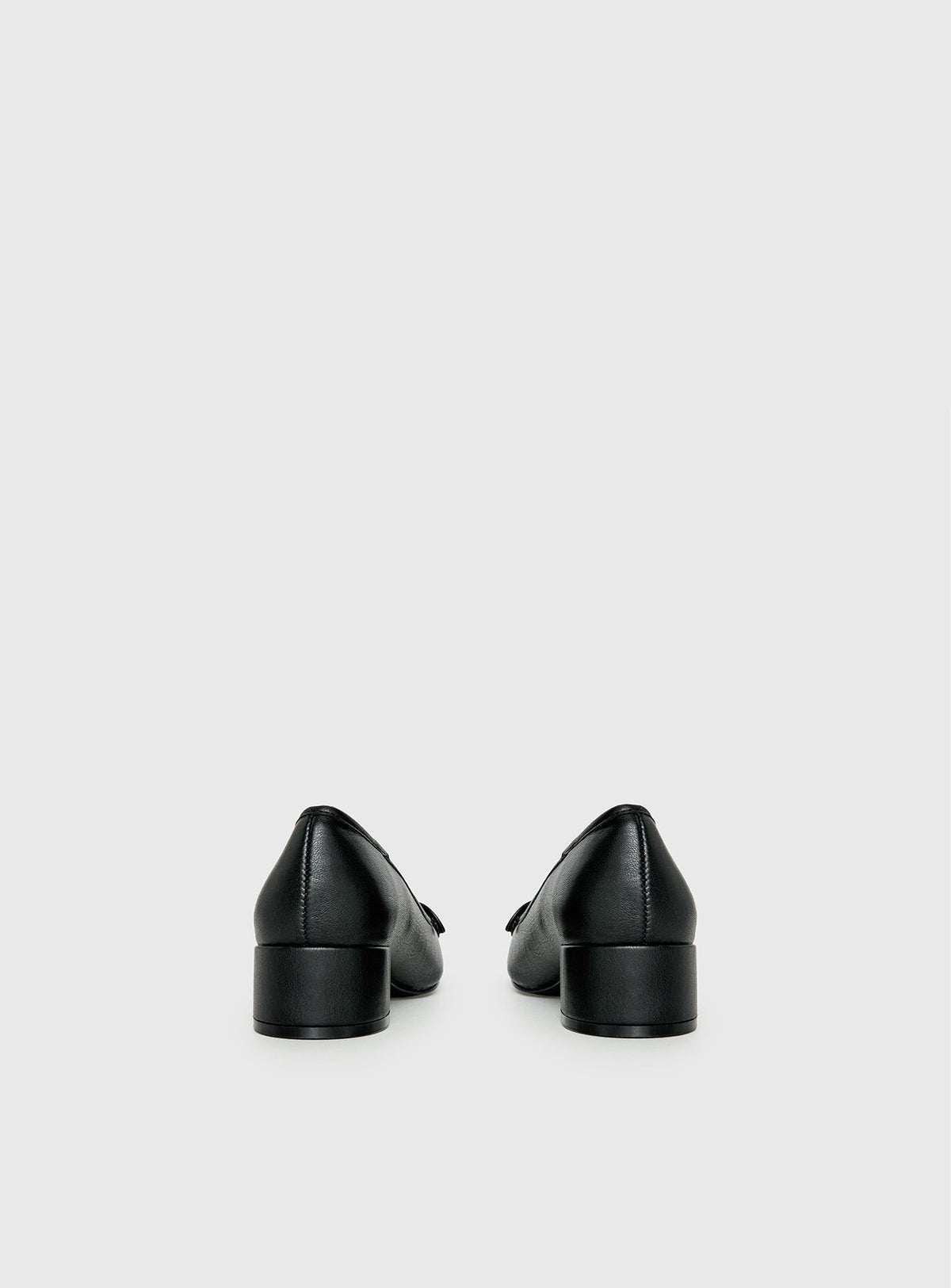 Therapy Sire Block Heel Ballerina Shoes Black